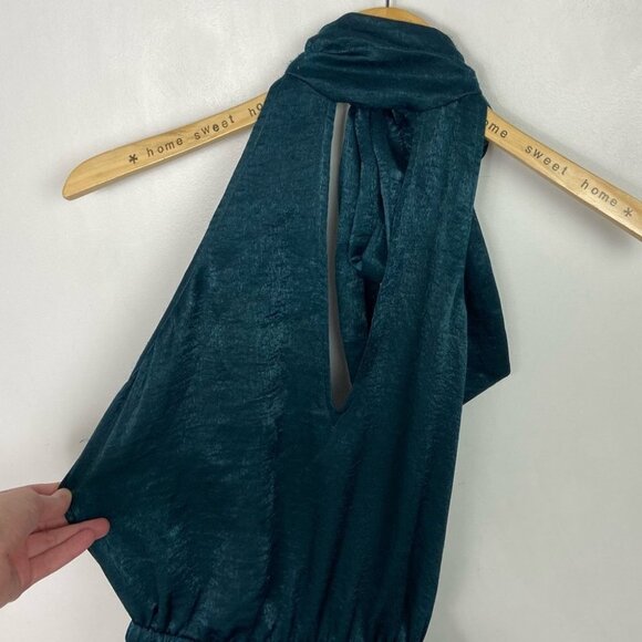 NWT Show Me Your Mumu Karolina Collar Dress Teal Green Size Small New Tags Boho - Picture 7 of 10